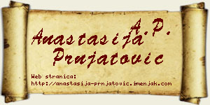 Anastasija Prnjatović vizit kartica